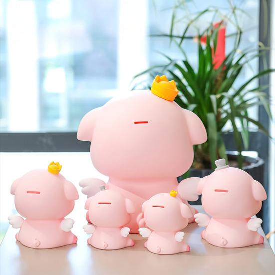 Cartoon Pig Vinyl Piggy Bank, Shatterproof Coin Cash Storage Container, Children Money Saving Box Decoration, Girls for Boys Girls