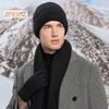 3 ks/sada Zimní čepice Šála Rukavice Set, Unisex, Silné teplé, Elastické, Protiskluzové, Krk Ochrana rukou, Venkovní cyklistická čepice Sada zateplených rukavic