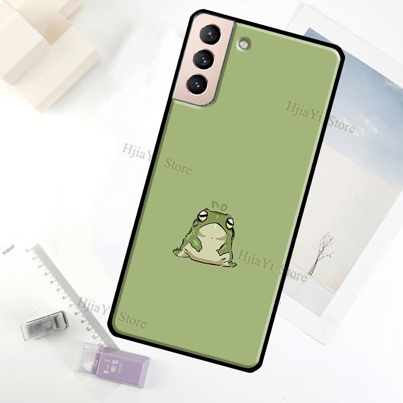 

Cute Green Frog Case For Samsung Galaxy S23 Ultra Note 20 10 S9 S10 Plus S20 S21 FE S22 Ultra Phone Cover Note 20 Ultra