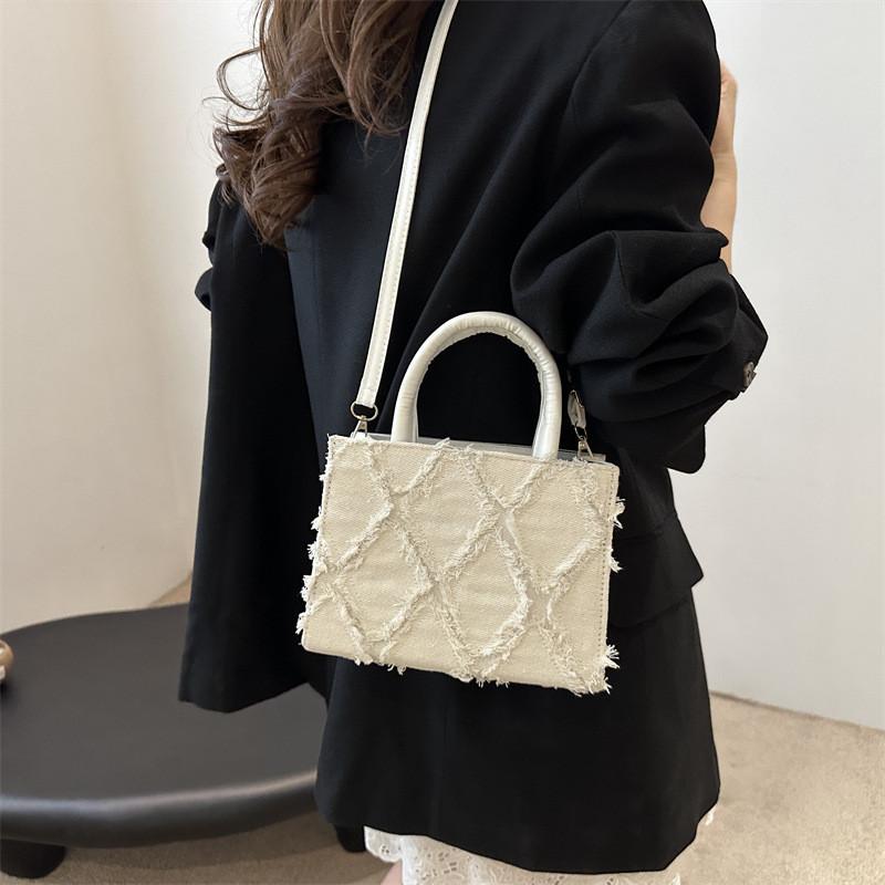 2024 Trendy Simple Small Square Bag Vintage Handbag Casual Crossbody Bag For Women