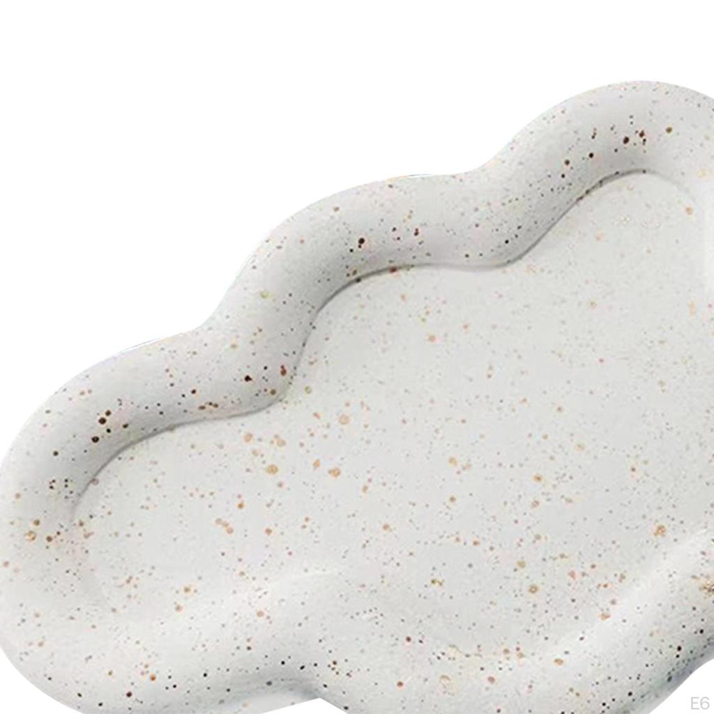Decorative Tray Creative Shape Home Decor White Matte Jewelry Vanity Countertop Organizer