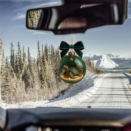 Zvířecí vánoční ozdoby ručně vyráběné 3D želva/tučňák/včela/jezevčík průhledná koule ozdoba na vánoční stromek sváteční domácí párty dekorace