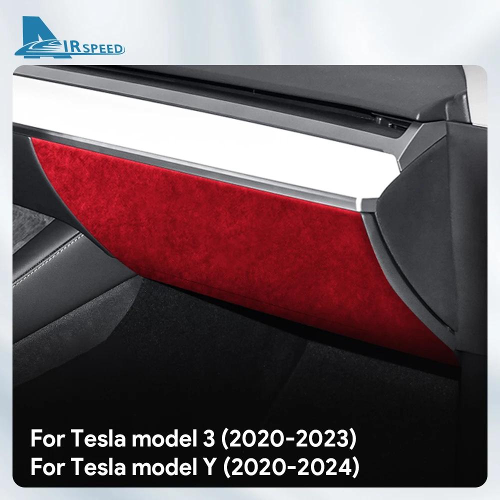 Suede Instrument Panel Trim Protective Sticker for Tesla Model 3 2020-2023 Model Y 2020-2024