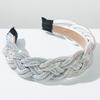Luxury Headbands Diamond Inlaid Fried Dough Twists Braided Hairband Hair Accessories Women's Wide Edge Hair Band Hoop Headwear
