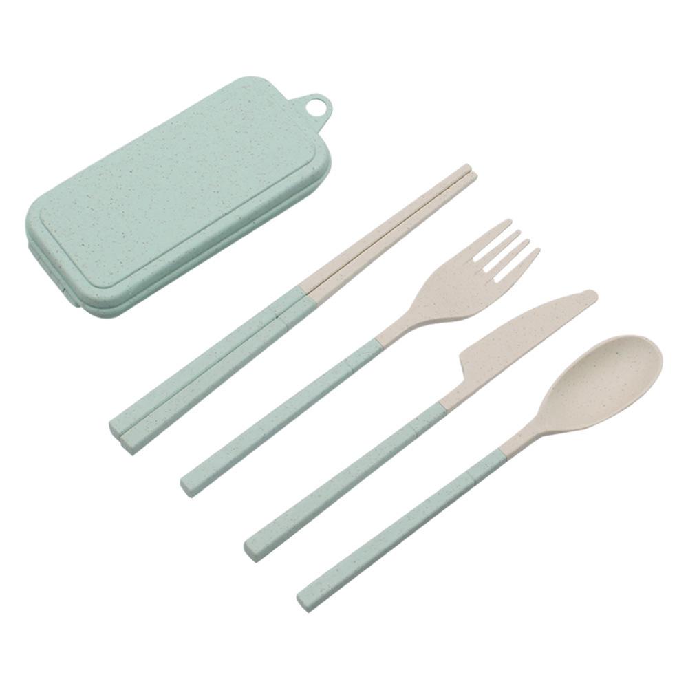 Portable Detachable Knife, Fork, Spoon and Chopsticks Set 4 Pieces Travel Folding Cutlery Picnic Cutlery Set Camping Cutlery Set
