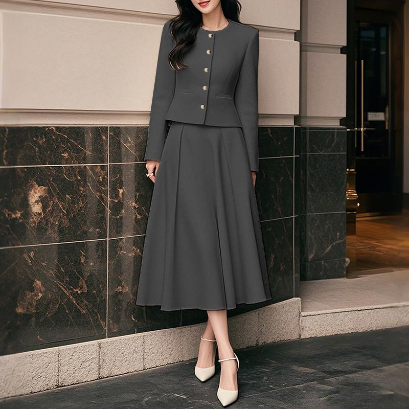 ZANZEA Women Long Sleeve Blouse and Skirts Casual Two Piece Suit Sets