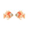 Niche personality design sense creative diamond set oil drop tropical fish stud earrings light luxury high sense earrings vacation style earrings