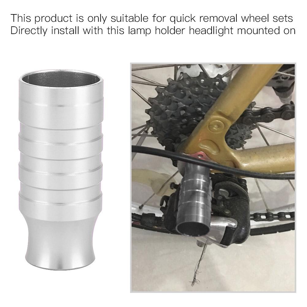 Mountainbike Fahrrad Schnellspanner Glühbirnenlampe Erweiterungshalterung Spike Radnabenachse Silber