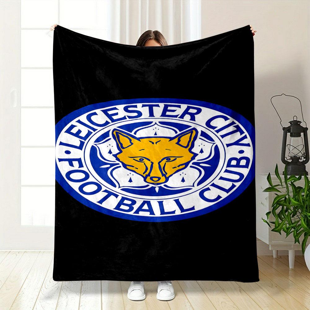 Leicester City FC Logo Blanket print blanket soft and cozy perfect for the living room bed sofa or a nap,gift