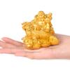 Hotei Buddha Seven Lucky Decorative Hotei Sitting on a Dragon Maitreya Auspicious Good Increases Feng Shui Item Statue, Figurine, Gods, Object,