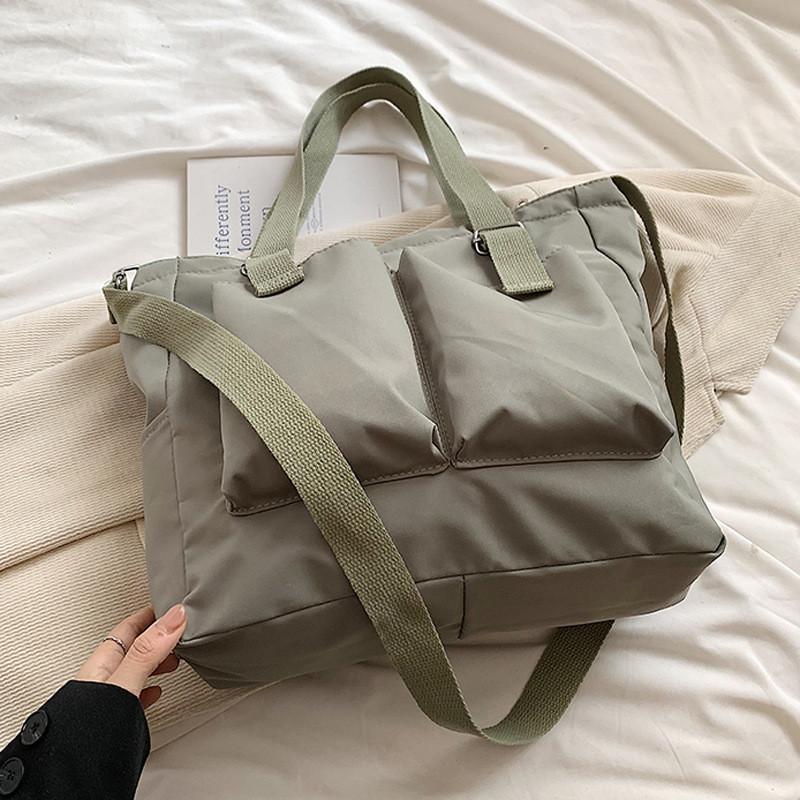 Trendy Street Style Oxford Cloth Tote Bag For Women 2024 Large Capacity Shoulder Bag For Daily Use