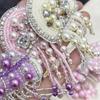 DIY Jellyfish Beads Patches Rhinestone Brooch Badge Sea Animal Appliques  For Clothing Bags Shoes