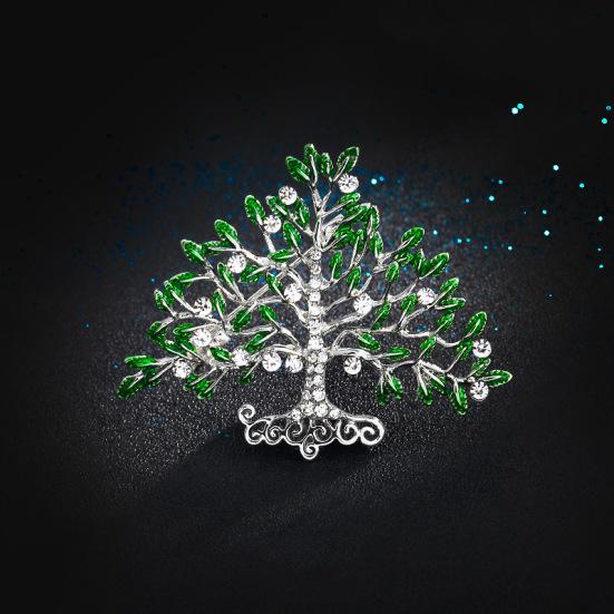 

Универсальная эмалированная брошь Set Tree Of Life Brooch серебряный