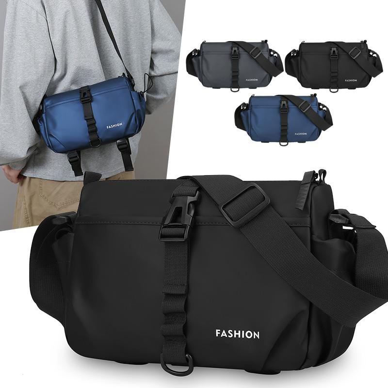 Casual Large Capacity Men's Crossbody Bag Outdoor Travel Nylon Material Water-Resistant Membrane Urban Minimalist Style