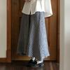 2026 High-End Black & White Plaid Midi Skirt: Women's Spring A-Line, High-Waisted, Slimming, Wide-Hem Design