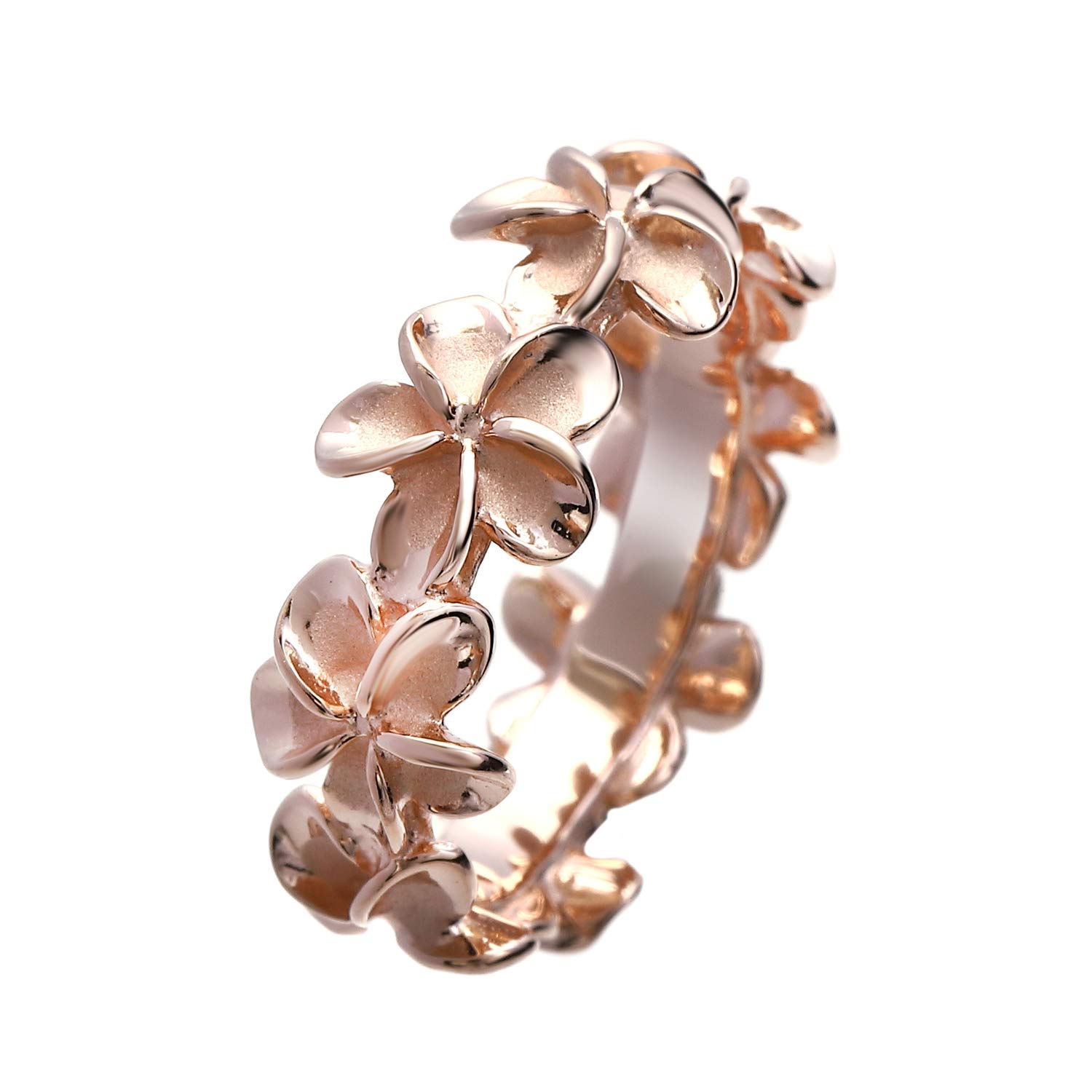 

Hawaiian Jewelry Pink Gold All Plumeria Jewelry [LocoMocoAloha] Ring, Plated, [Genuine]