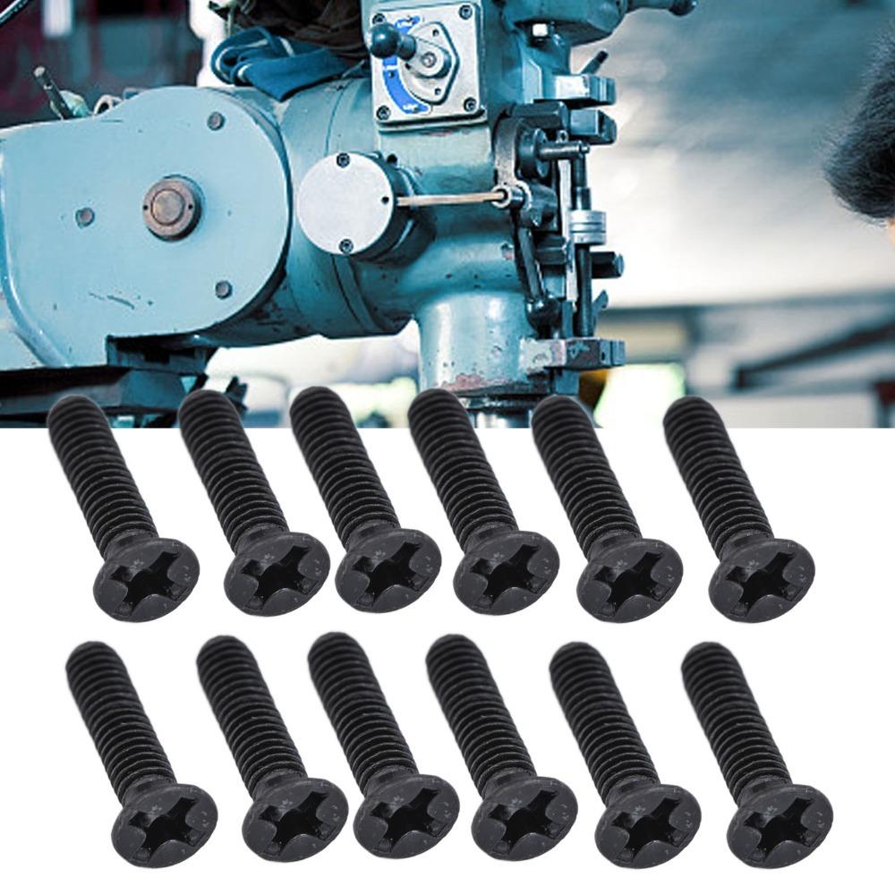350pcs Black Countersunk Screw Set Carbon Steel Phillips Flat Head Screws Industrial Assembly