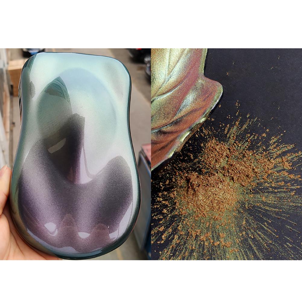 10g pulbere de pigment de cameleon pentru mașină, pigment care schimbă culoarea pentru decorarea mașinii, pulbere de pigment perlat, fard de ochi pentru unghii