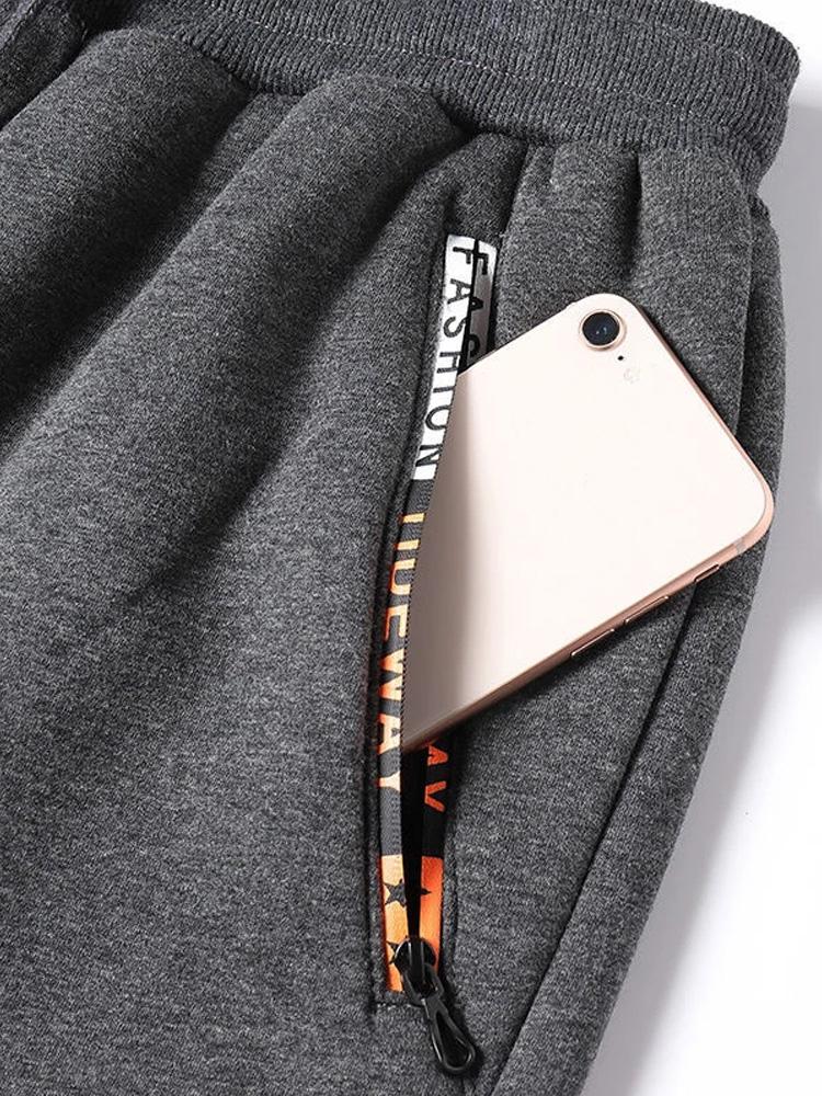 Winter Thick Warm Fleece Sweatpants Men Joggers Sportswear Casual Track Pants Plus Size