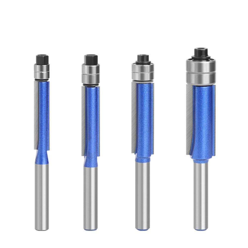 1PC 1/4 Shank Trim Router Bit with Bearing for Wood Template Bit Milling Cutter