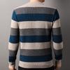 Hengyuanxiang Men's 100% Cashmere Thickened Round Neck Pullover Sweater