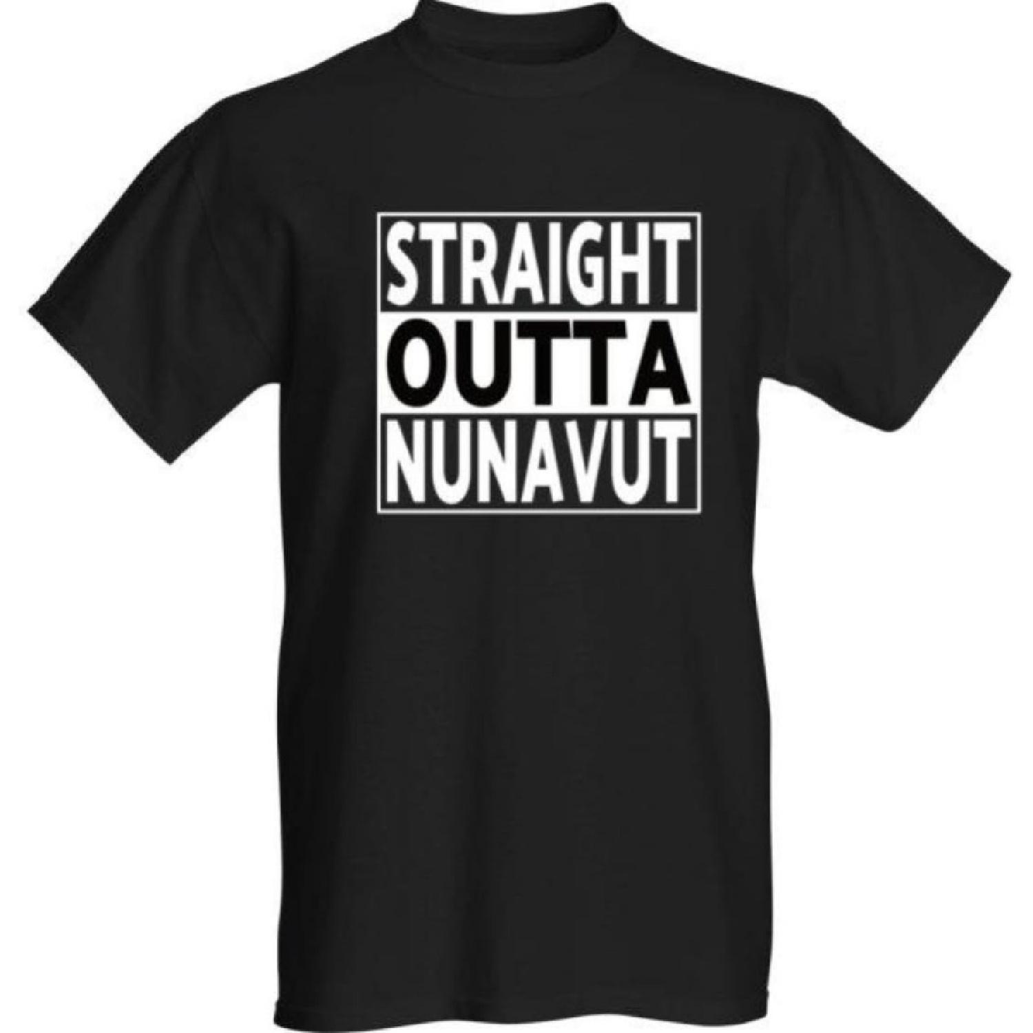 Classy Canuck Straight Outta Nunavut T-Shirt - White Text XXXXXL чёрный