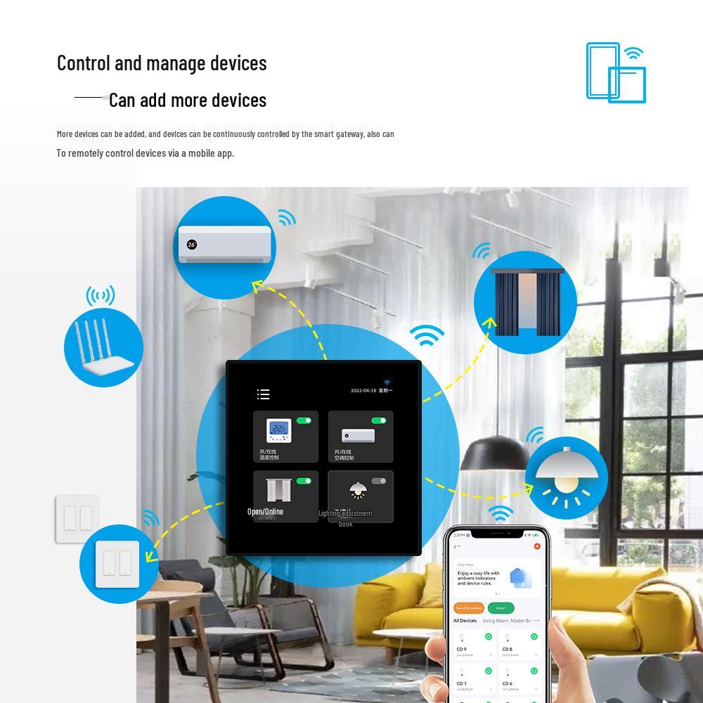 Tuya Smart 4-inch Zigbee Gateway with Alexa Voice Control - Linux Version