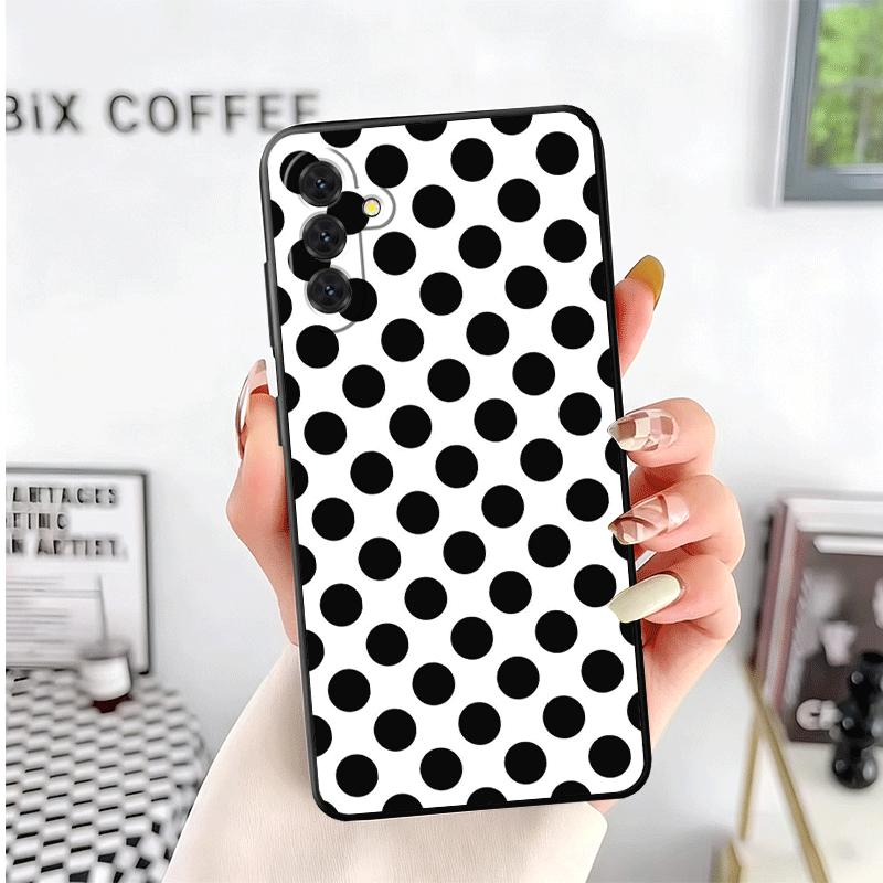 Polka Dots Art Fashion Desgin Soft Phone Case for Samsung A17 A37 A57 A16 A26 A36 A56 A15 A25 A35 A55 A14 A24 A34 A54 A13 A23 A3