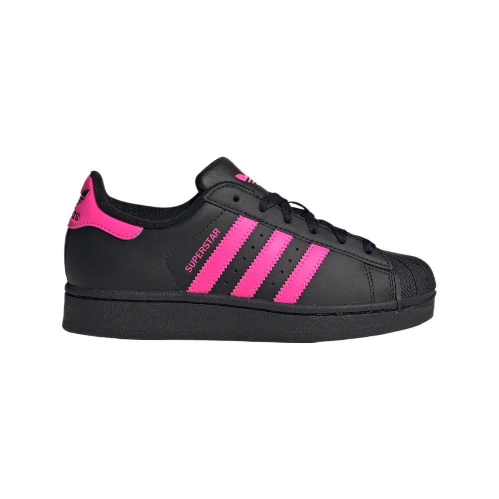 adidas Superstar 2 J Core Black Lucid Pink Kids Sneakers JQ0284