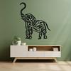 Modern Elephant Metal Wall Art Sculpture Wrought Iron Zen Meditation Decor Gift