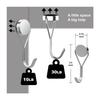 Magnetic Hooks 360° Super Strong Magnetic Hooks For Kitchen Bathroom No Hole Hooks 4pcs Pack