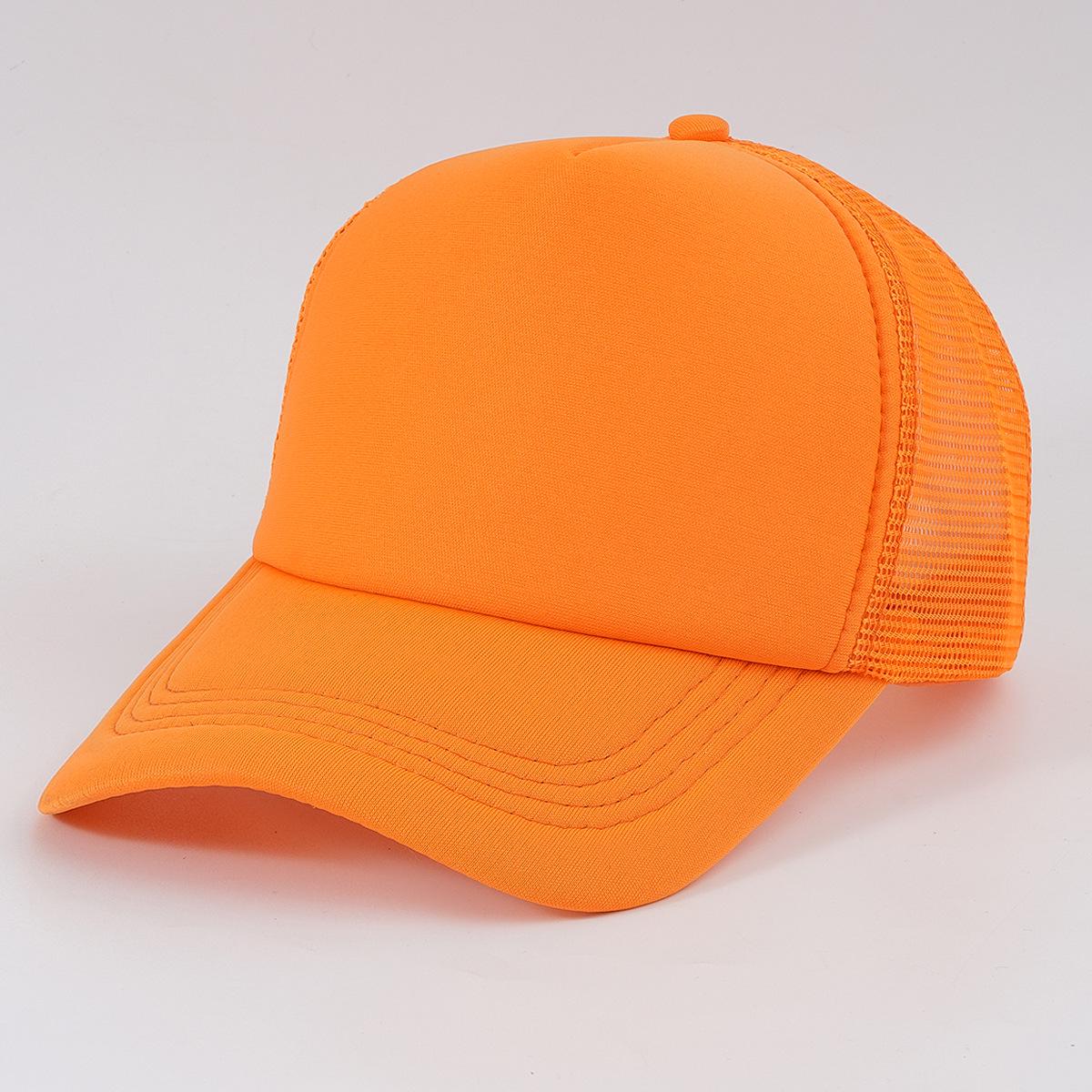 

Трендовая унисекс бейсболка из сетки: Однотонный цвет для универсальной, стильной одежды для путешествий и свиданий M (56-58cm) оранжевый