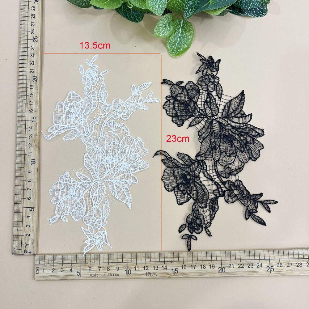 Квіткова аплікація ручної роботи Мереживна тканина Аплікація з тканини Вишукана тканинна латка Пошиття одягу