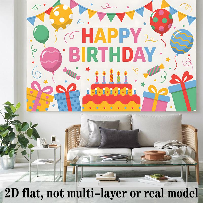 Party Backdrop Flat Hanging Backdrops Birthdays Showers Photo Background Decor Birthday Party Decor