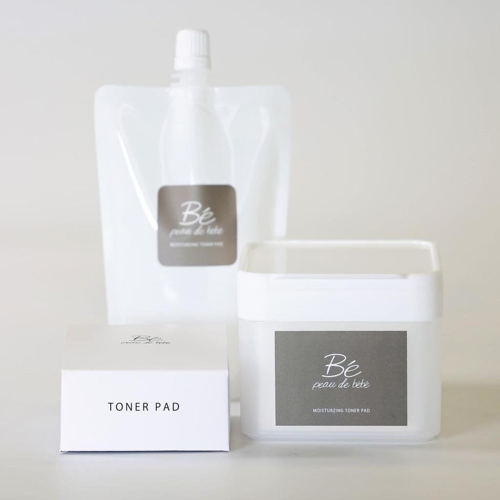 by Tomomi peau de bebe Toner Pad Set bebe Toner Pads Cleansing Pore Skin Morning and Night [Produced Itano] [Moisturizing] (90 sheets) - Toner,