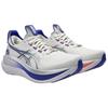 Asics Gel-Nimbus 28 Bequeme Laufschuhe Unisex-Sneaker Weiß Blau 1013A208-100