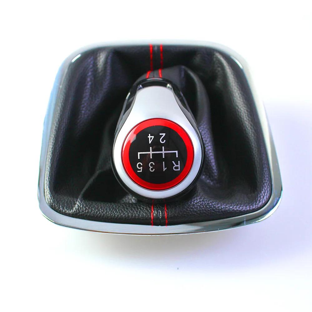New Style Gear Shift Knob for VW Polo 6r 6c Hatchback Sedan 2011-2019 MT 5/6 Speed Level Change Knob with Gaiter Boot Cover