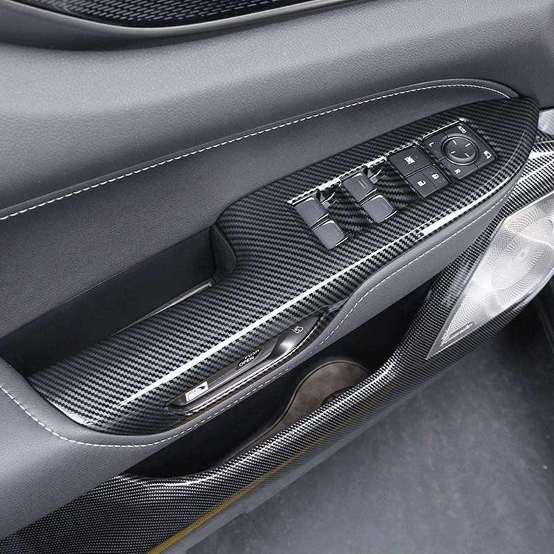 For Lexus NX260 350h 2024 ABS Chrome Door Window Lift Button Switch Control Panel Frame Cover Interior Armrest Trims