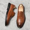 Formale Herrenschuhe im europäischen Stil, atmungsaktive, spitze Schuhe aus Leder, Oxford-Schuhe für Herren, Größe 37–45