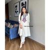 Women Bollywood Top Tunic Kurta Pant Set Indian Party Wear Designer Kurti Dress VF-20262a