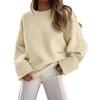 Women's 2026 Long Sleeve Solid Color Round Neck Loose Sweater