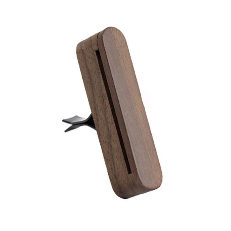 Wood Car Air Freshener Vent Clips Long Lasting Essential Oil Diffuser Upgrades for A Luxurious Driving Experience Black walnut