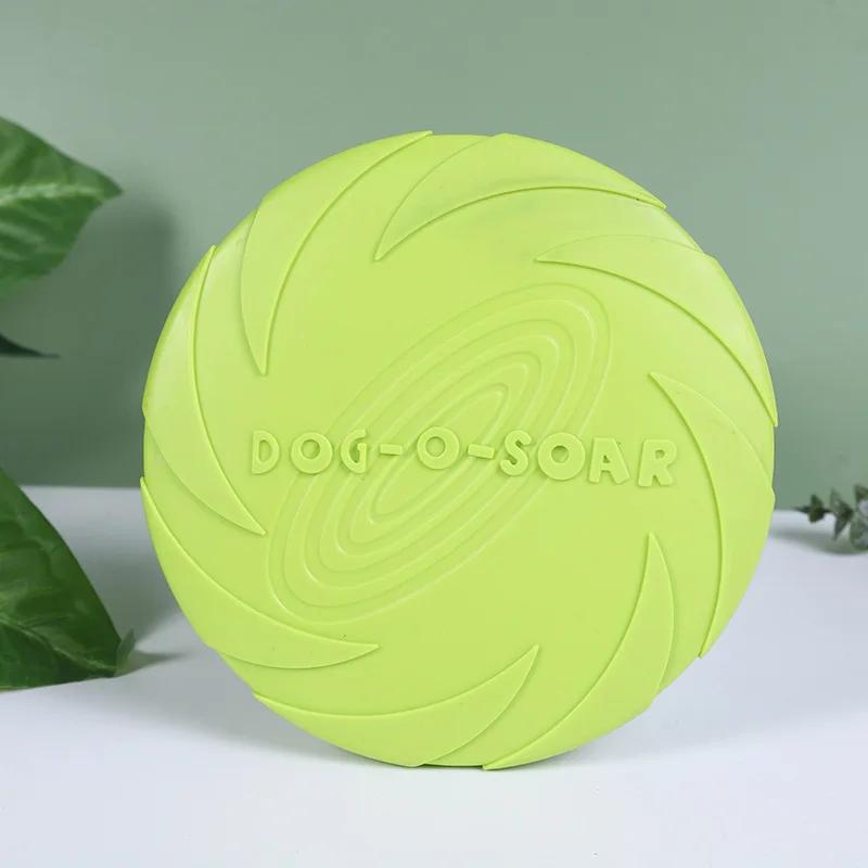 Durable Dog Flying Disc Toy TPR Soft Rubber Outdoor Training Frisbee for Large Dogs 22cm Diameter