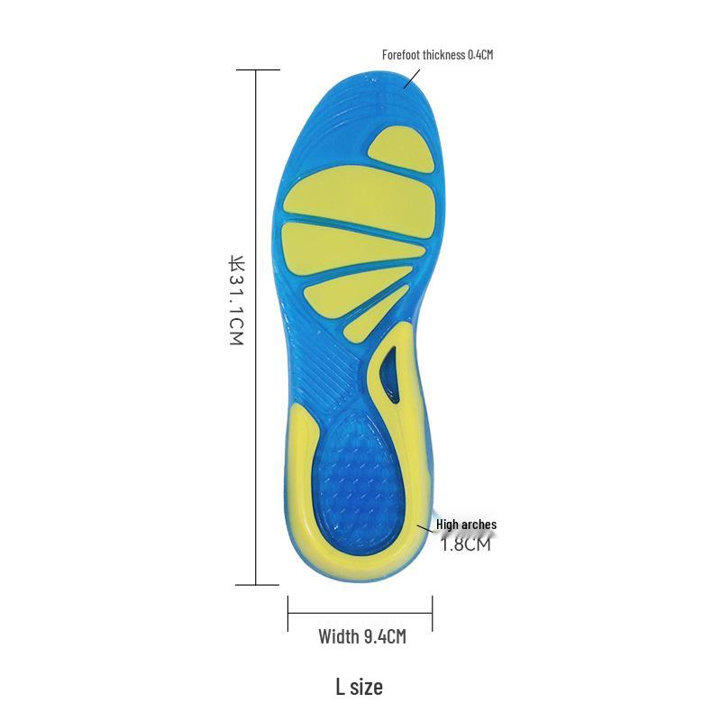 Elastic Shock-Absorbing Sports Insoles - Non-Slip Arch Support for Men and Women