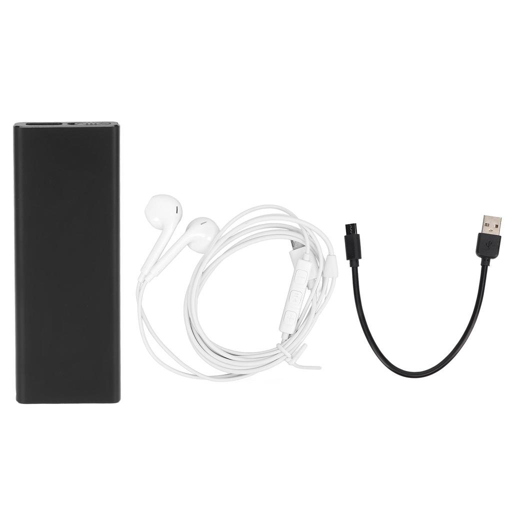 Mini Recorder Voice Activated Noise Reduction HD Safe Wearable MP3 Recorder for Lecture Interview