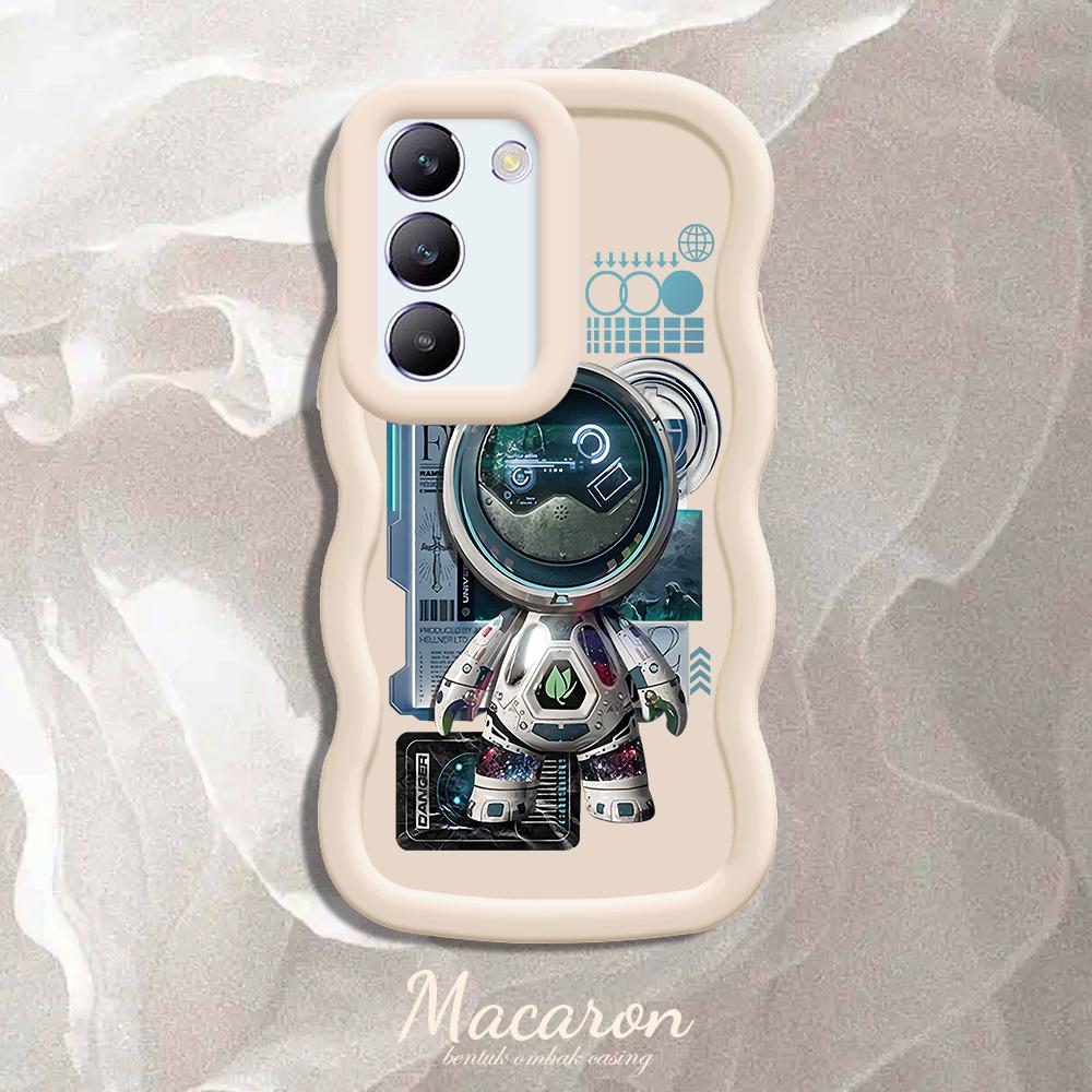 

Окрашенный узор Big Wave Edge Мягкий силиконовый материал Macaron чехол для телефона противоударный защитный резиновый чехол для OnePlus Vivo Motorola Moto Vivo Y91 белый