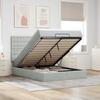 Ottomaans bedframe - Maison Exclusive - 140x200 cm - Lichtgrijs fluweel - Hydraulische opbergruimte