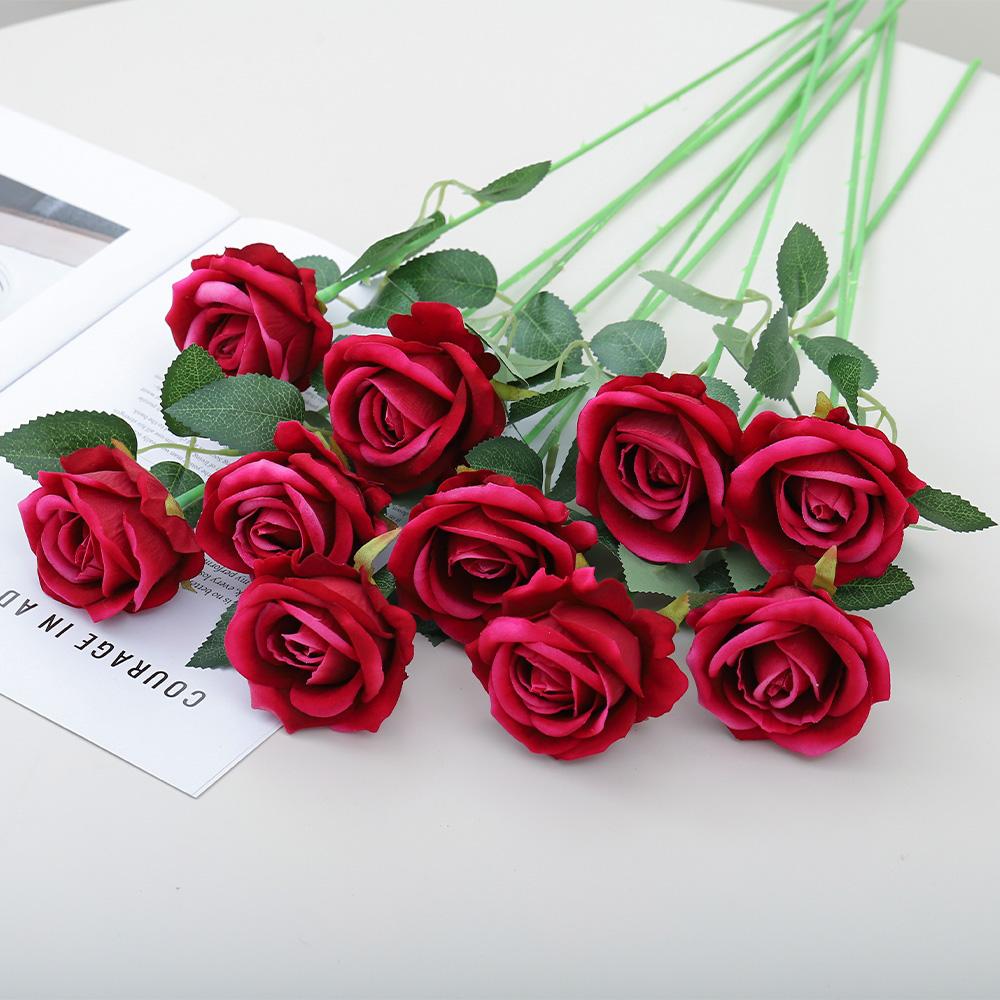 5/10Pcs Rose Artificial Flowers Bouquet 49CM Fake Flower For Home Decor Party Supplies Wedding Decoration Ornaments Accessories