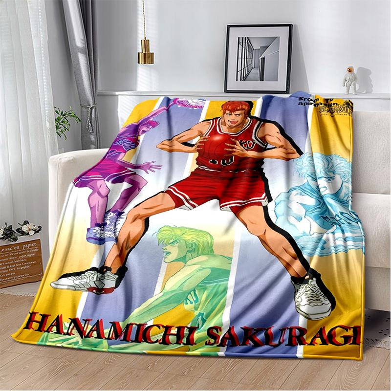 SLAM DUNK 29 Style New Cartoon SHOHOKU Basketball Anime Blanket,Soft Throw Blanket for Home Bedroom Bed Sofa Travel Cover Kids