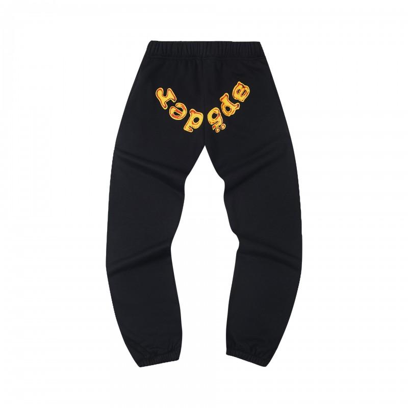Unisex Übergroßes Kapuzenpullover-Set Mit Spinnennetz-Folienaufdruck Warm Fleecegefüttert Lockerer Schnitt Streetwear Herren Damen